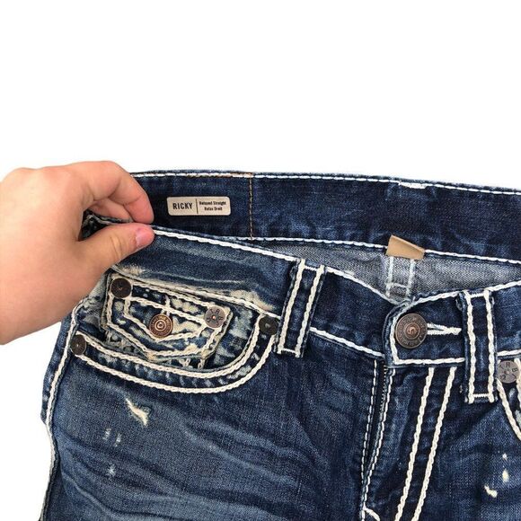 True Religion Jeans Size 31 RICKY Blue - Picture 10 of 12